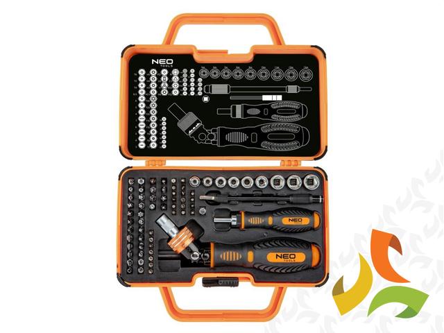 Końcówki wkrętakowe z uchwytem 69 szt. 06-116 NEO TOOLS