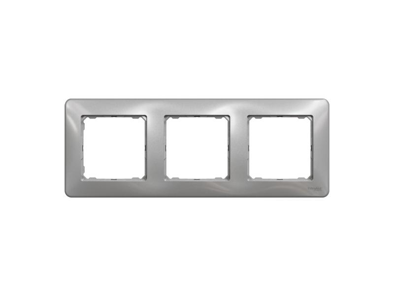 SEDNA DESIGN & ELEMENTS Ramka 3 potrójna srebrne aluminium SDD313803 SCHNEIDER ELECTRIC-0