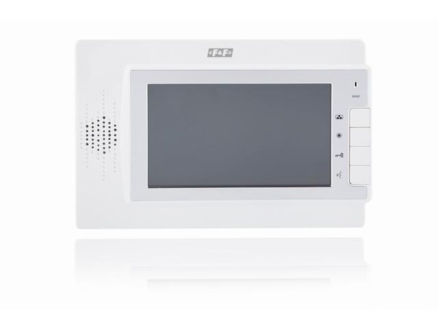 Wideodomofon monitor 7" kolor sterowanie napędem bramy biały+zasilacz 14,5V 19W MK-04W F&F FILIPOWSKI