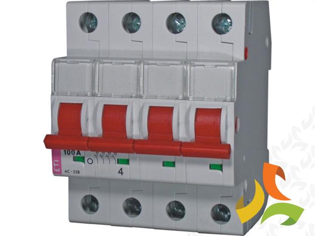 Rozłącznik izolacyjny 3-fazowy 4P 100A 400V AC SV 4100 002423416 ETI