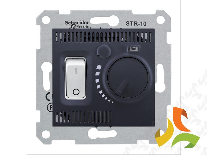 SEDNA Regulator temperatury termostat z włącznikiem grafit SDN6000170 SCHNEIDER ELECTRIC-1