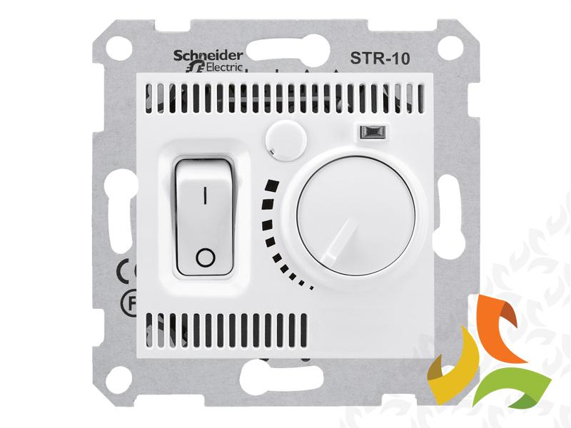 SEDNA Regulator temperatury termostat z włącznikiem biały SDN6000121 SCHNEIDER ELECTRIC-1