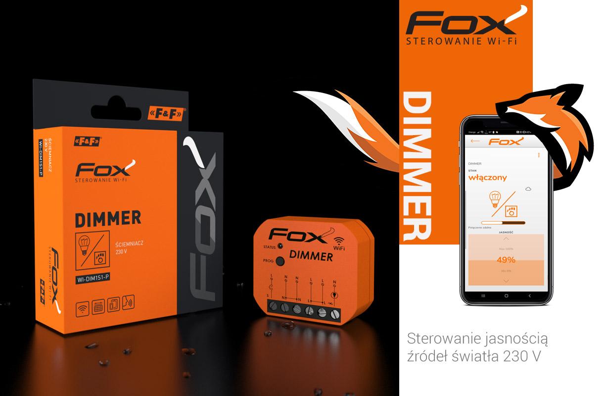 FOX Ściemniacz Wi-Fi do LED i oświetlenia zwykłego 230 V DIMMER do 150W WI-DIM1S1-P F&F FILIPOWSKI-4