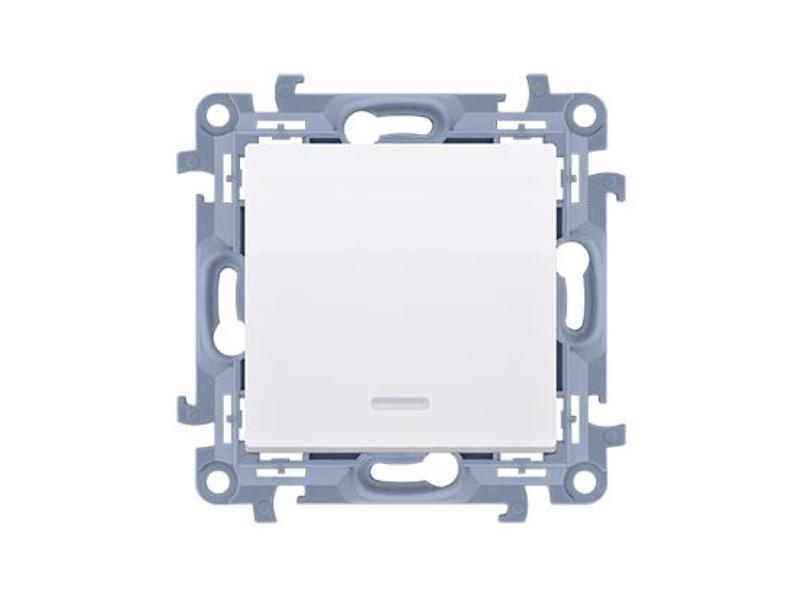 SIMON 10 Wyłącznik krzyżowy z podświetleniem LED bez piktogramu (moduł) zaciski śrubowe biały CW7L.01/X/11 KONTAKT SIMON-0