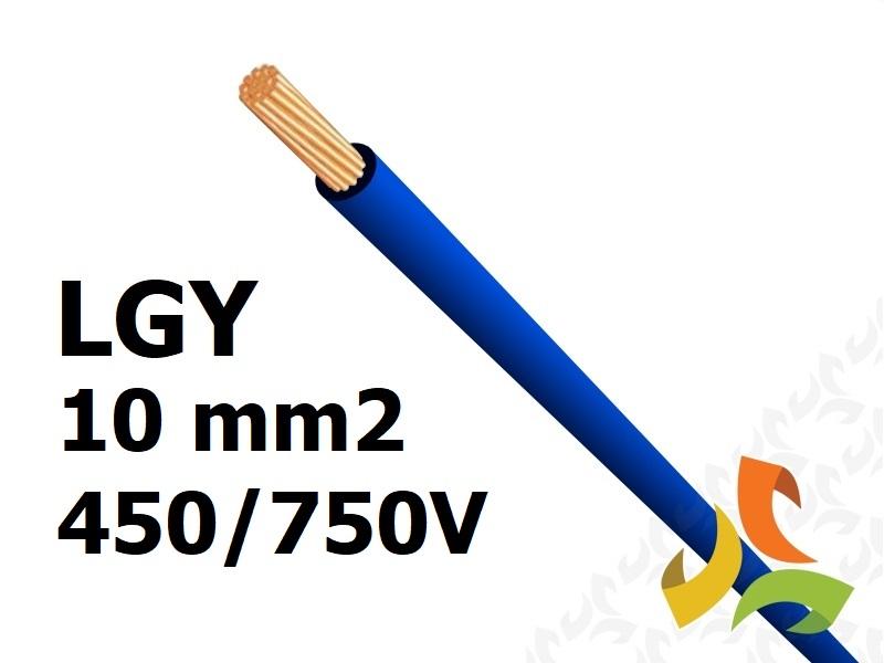 Przewód LGY 10 mm2 c.niebieski (450/750V) jednożyłowy linka (krążki 100m) 5907702814162 ELEKTROKABEL-0