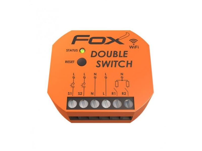FOX Przekaźnik Wi-Fi dwukanałowy 230 V DOUBLE SWITCH 2-kanałowy do 5(8)A na kanał WI-R2S2-P F&F FILIPOWSKI-1