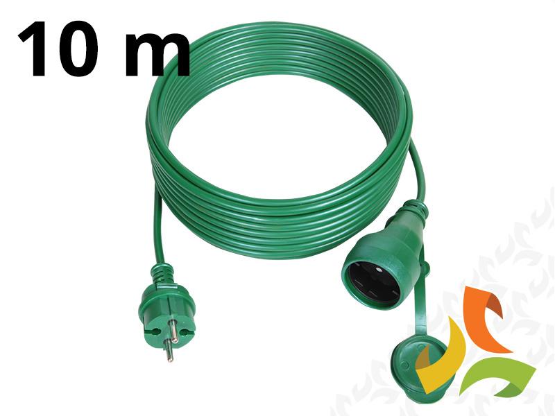 Przedłużacz choinkowy hermetyczny 10m IP44 zielony PS-160IP44 - ABEX-0