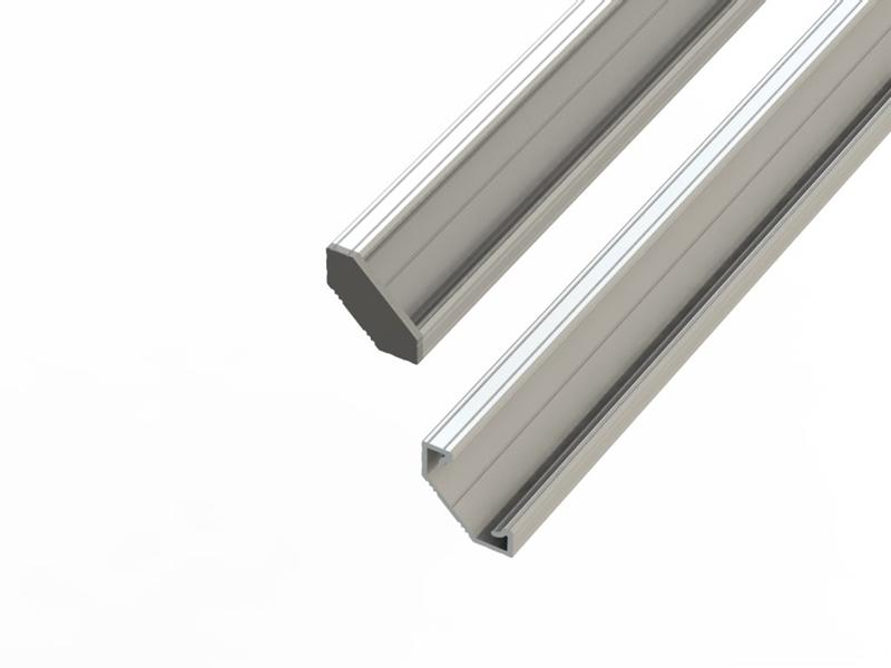 Profil aluminiowy do taśm LED 2000 mm kątowy nawierzchniowy srebrny z kloszem mlecznym 478573 LED LINE