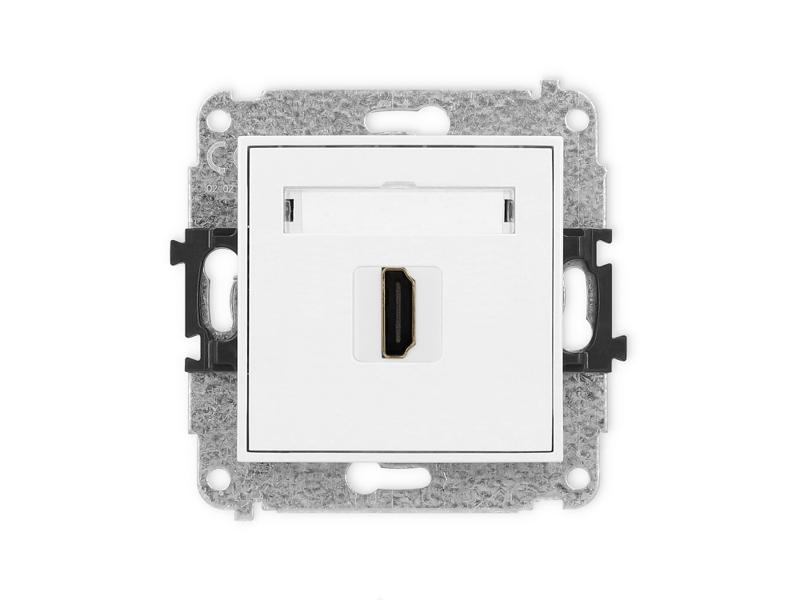 MINI Mechanizm gniazda pojedynczego HDMI 2.0 biały mat 25MHDMI-3 KARLIK