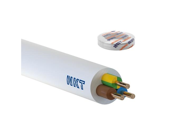 Przewód YDYżo 3x1,0 mm2 (450/750V) instalacyjny okrągły biały NYM-J (krążki 100m) 172171007C0100 NKT