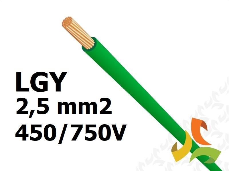 Przewód LGY 2,5 mm2 zielony (450/750V) jednożyłowy linka H07V-K (krążki 100m) 29155 HELUKABEL-0