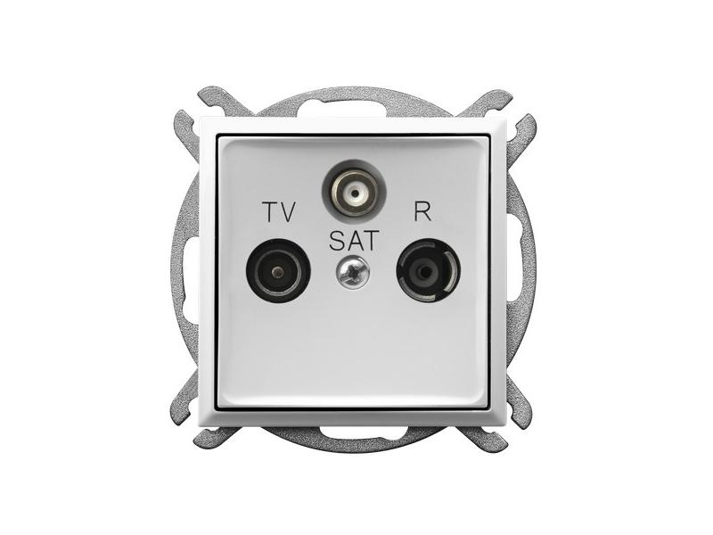 ARIA Gniazdo antenowe RTV-SAT końcowe białe GPA-US/m/00 OSPEL-0