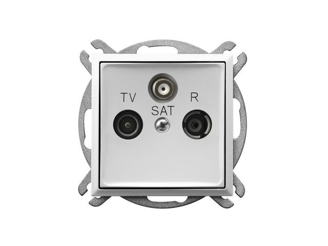 ARIA Gniazdo antenowe RTV-SAT końcowe białe GPA-US/m/00 OSPEL