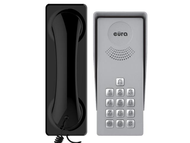 Domofon "EURA" ADP-37A3 "INGRESSO NERO" 1-rodzinny kaseta zewnętrzna z szyfratorem NOWOŚĆ A31A237 EURA-TECH