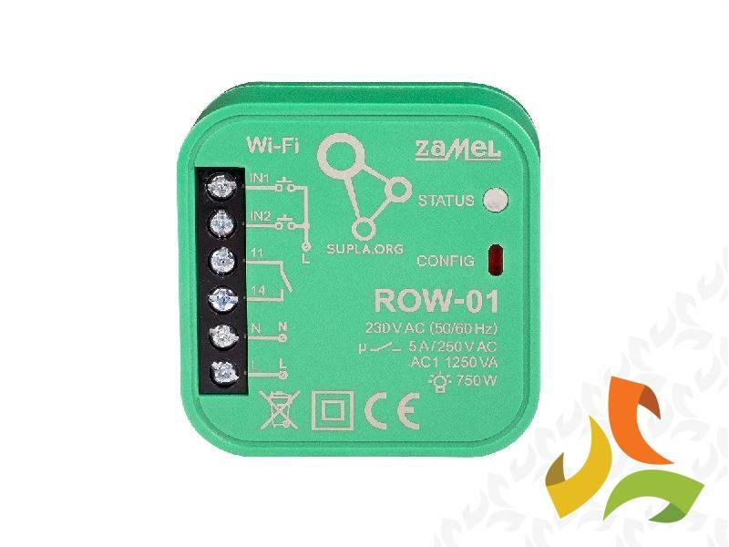 Odbiornik Wi-Fi dopuszkowy 1-kanałowy dwukierunkowy SUPLA ROW-01 ZAMEL