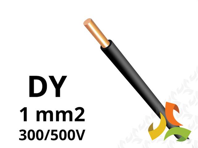 Przewód DY 1,0 mm2 czarny (300/500V) jednożyłowy drut (krążki 100m) 172104019C0100 NKT