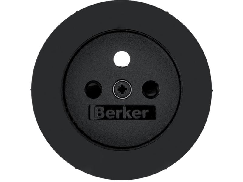 BERKER R.1/R.3 Płytka czołowa z przysłonami styków do gniazda z/u czarny połysk 3965762045 HAGER-0