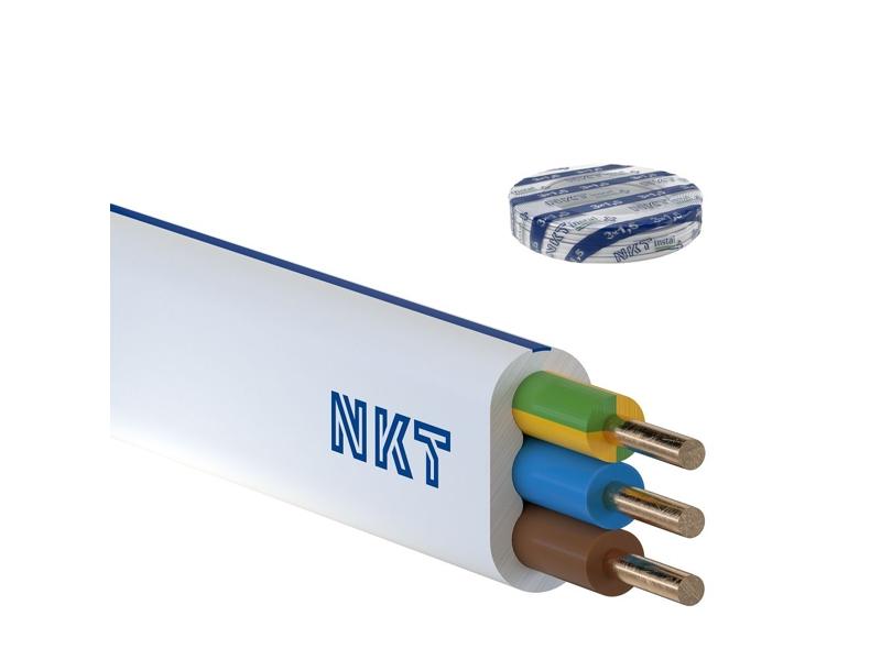 Przewód YDYpżo 3x1,5 mm2 instal PLUS (450/750V) instalacyjny płaski (krążki 100m) 13029030/SZ NKT-0