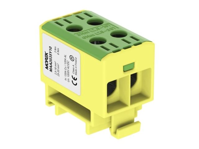 Zacisk uniwersalny OTL35-2 kolor żółto-zielony 2xAl/Cu 2,5-35mm2 1000V MAA2035Y10 MOREK