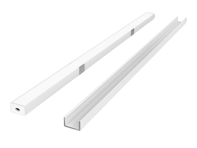 Profil aluminiowy do taśm LED 2000 mm prosty nawierzchniowy biały z kloszem mlecznym PRIME 203624 LED LINE-0