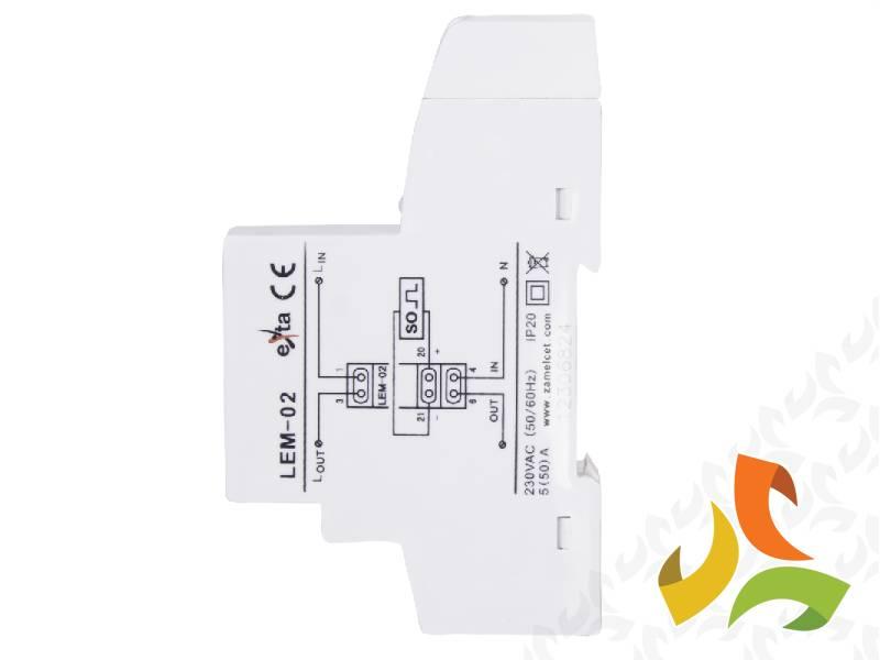 Licznik energii elektrycznej 1-fazowy LCD 50 A 1-MOD TYP: LEM-02 ZAMEL-6