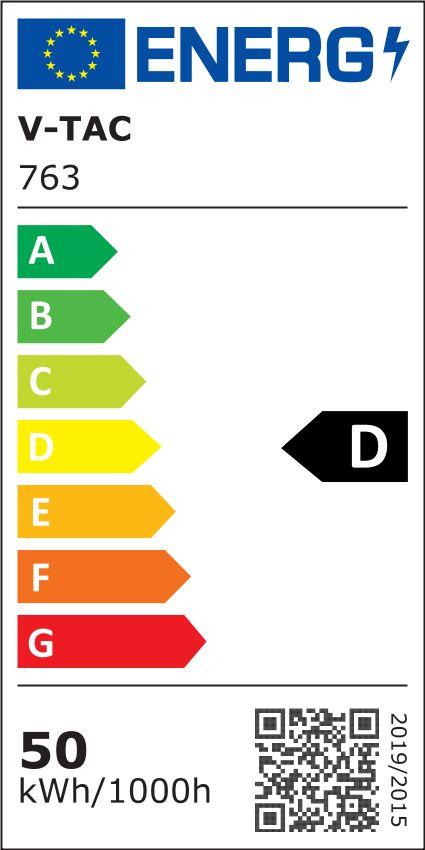 VT-56 50W Naświetlacz LED SMD Chip SAMSUNG barwa: 6400K obudowa: biała wydajność: 120lm/W 763 V-TAC-1