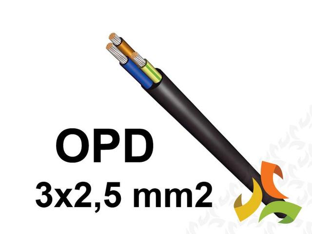 Przewód OnPd 3x2,5 mm2 (450/750V) gumowy oponowy H07RN-F (krążki 100m) 5907702812908 ELEKTROKABEL