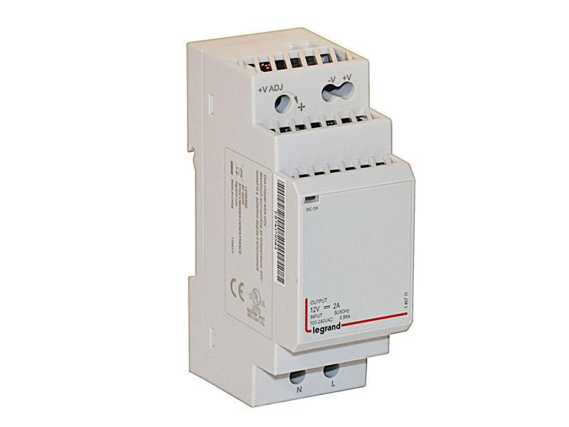 Modułowy jednofazowy zasilacz impulsowy dc 12v - 24w 146711 LEGRAND