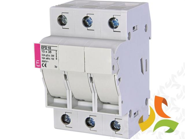 Rozłącznik bezpiecznikowy 3P 32A 10x38mm EFD 10 002540004 ETI