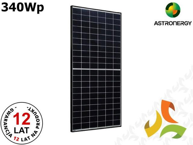 Panel fotowoltaiczny 340Wp monokrystaliczny moduł PV AstroSemi Tier.1 PERC rama czarna CHSM60M-HCBF340Wp ASTRONERGY