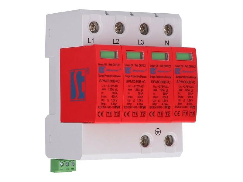 Ogranicznik przepięć Typ 1+2 (B+C) 4P 30kA 1,5kV SPMO30B+C 4P SPAMEL-0