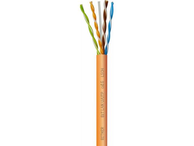 Kabel U/UTP kat.6 4x2x23AWG bezhalogenowy pomarańczowy (bębnowy) BitLAN TI0049 BITNER