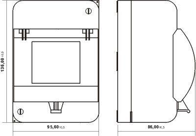 Rozdzielnica natynkowa 5 modułowa 1x5 drzwi transparentne z uziemieniem IP30 OB-5ZZK KARLIK-3