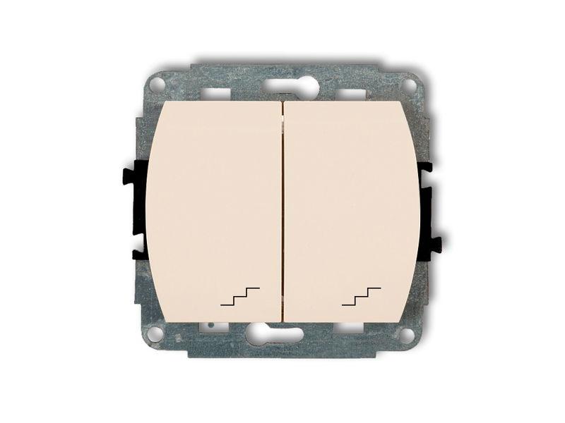 TREND Wyłącznik schodowy podwójny beżowy 1WP-33 KARLIK-0