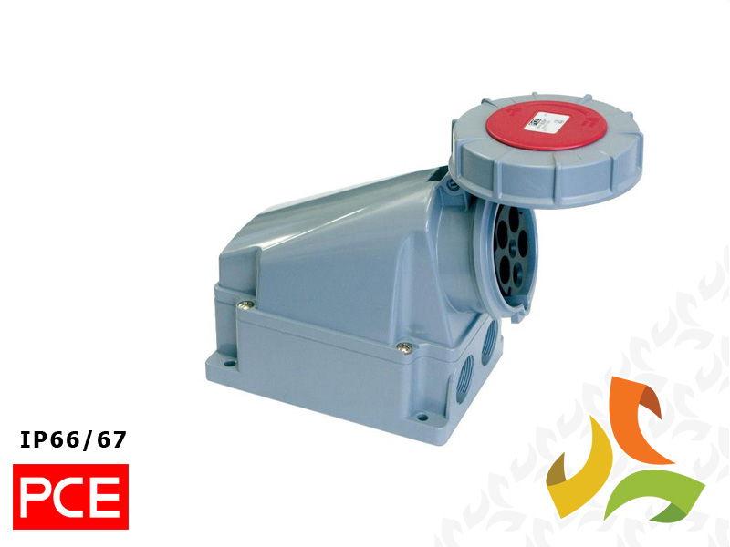 Gniazdo wtykowe izolacyjne stałe 63A/4p/400V gniazdo siłowe kątowe IP67 134-6 TWIST PCE-2