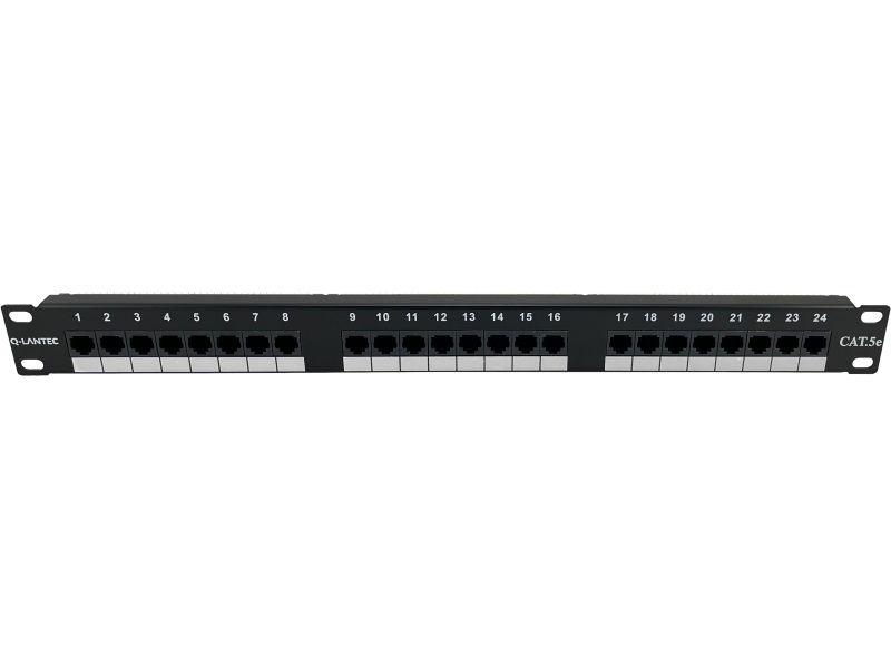 Patch panel 1U/19 cali UTP nieekranowany 24 porty kat. 5E złącza LSA Q-LANTEC PK-U5-1 A-LAN TECHNOLOGIE