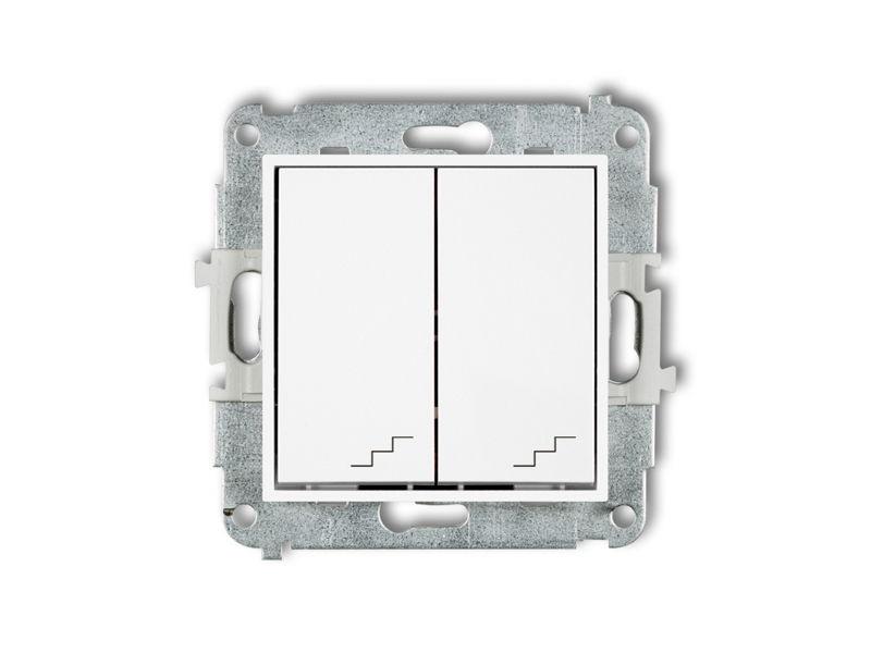 ICON Mechanizm łącznika podwójnego schodowego biały IWP-33 KARLIK