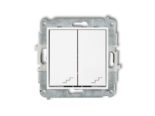 ICON Mechanizm łącznika podwójnego schodowego biały IWP-33 KARLIK