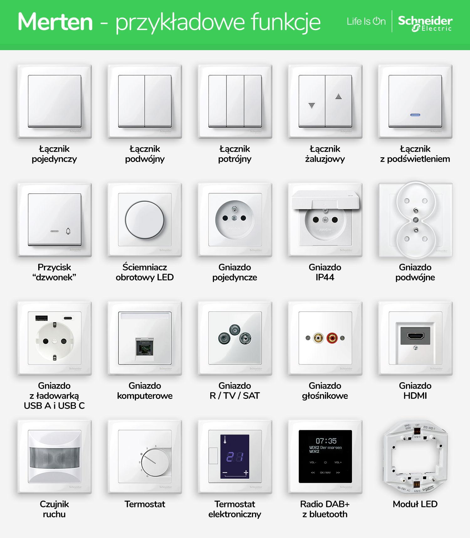 MERTEN Wyłącznik zacisk bezśrubowy 250VAC 10A MTN3150-0000 SCHNEIDER ELECTRIC-2