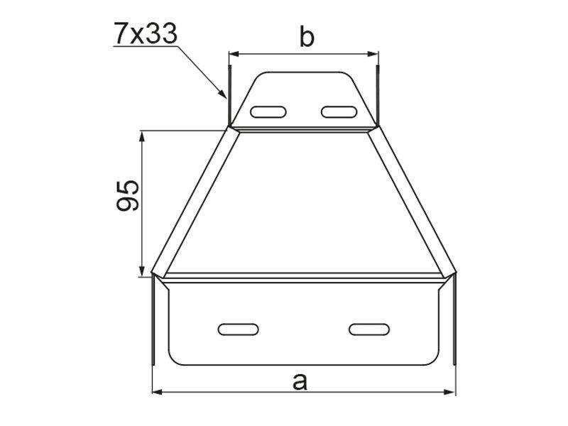 Redukcja symetryczna RKSBJ300/200H60 grubość blachy 1,0mm 167201 BAKS-1