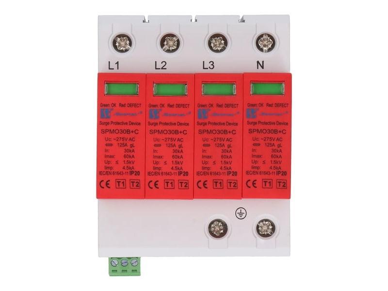 Ogranicznik przepięć Typ 1+2 (B+C) 4P 30kA 1,5kV SPMO30B+C 4P SPAMEL-1