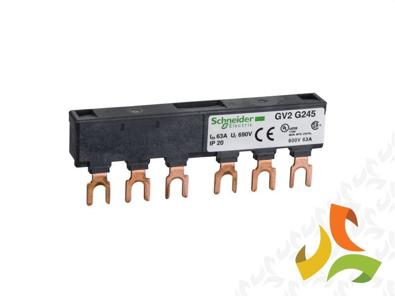 Szyna 3-biegunowa 2 odpływy 45mm 63A GV2G245 SCHNEIDER ELECTRIC-1