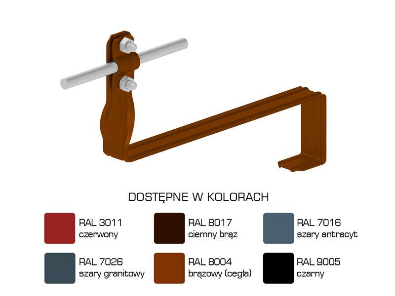 Uchwyt dachowy profilowany skręcany Z-śr. WZÓR 10 H=10cm /LA/ AN-28F/LA/-N E464684 AN-KOM-0