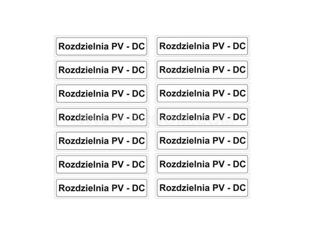 Zestaw oznaczników samoprzylepnych do fotowoltaiki TZ PV 27x120 R.P.D (10 szt.) E04TZ-05010213701 ERGOM