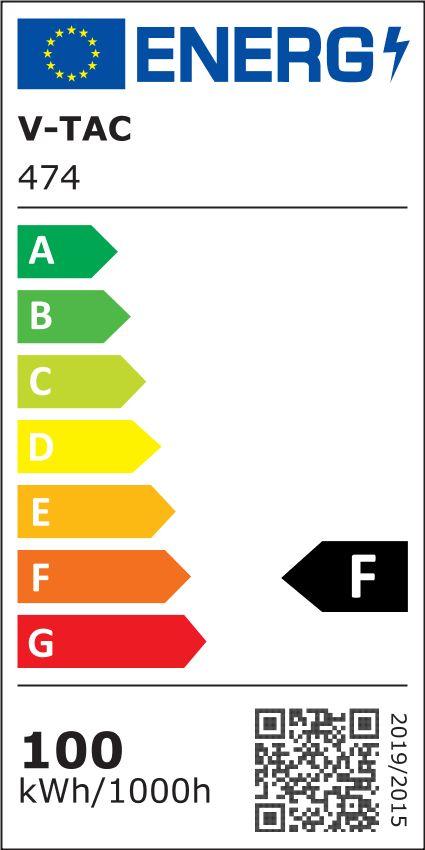 VT-100 100W Naświetlacz LED SMD Chip SAMSUNG barwa: 6400K obudowa: szara 474 V-TAC-1