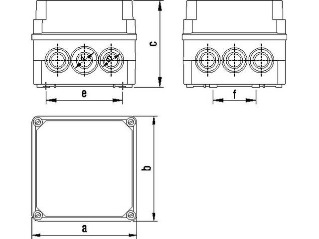 Skrzynka Z1w 12 wlotów 5x25 mm2 bez wyposażenia IP55 przeźroczysta 058 TAREL