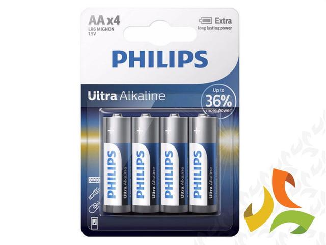 Bateria AA LR6 "paluszek" ULTRA ALAKALINE 1,5V LR6E4B/10 4szt PHILIPS