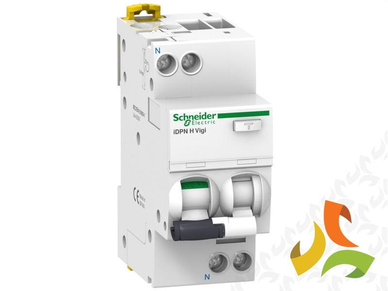 Wyłącznik różnicowoprądowy z członem nadprądowym C 10A 1P+N 10mA typ A iDPNaVigi-C10-10-1N-AC Acti9 A9D05610 SCHNEIDER ELECTRIC-0