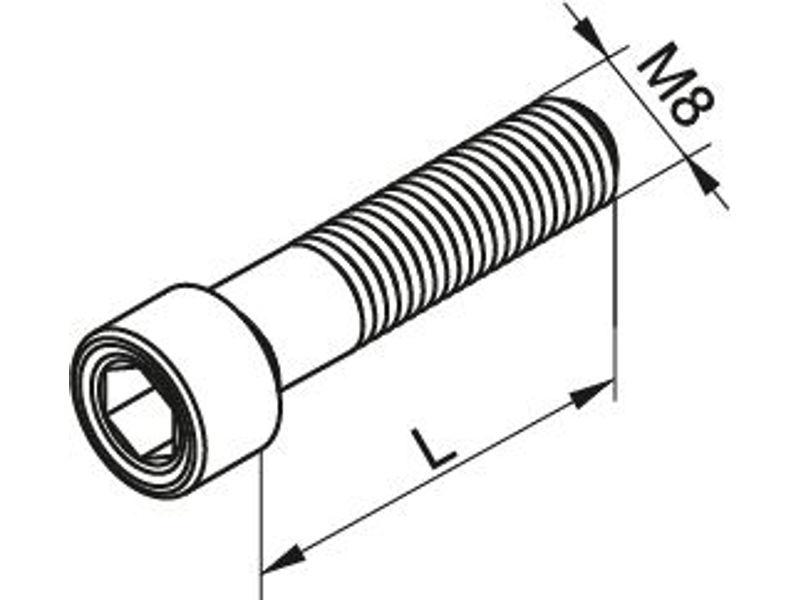 Śruba imbusowa SAM8x40E do klem 898540 BAKS-1