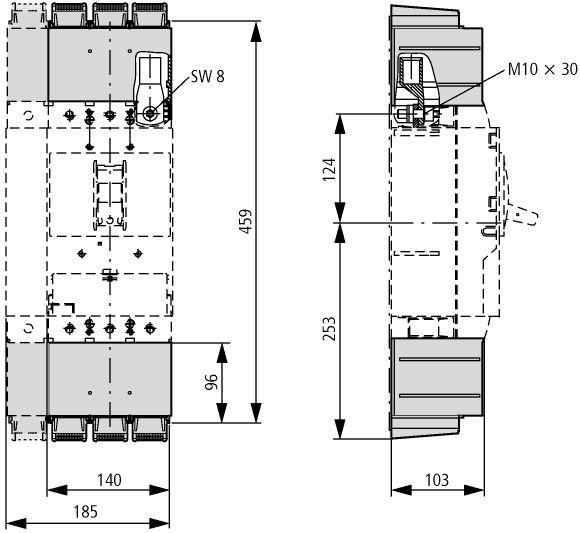 Osłona zacisków 3P NZM3-XKSA 260045 EATON-1